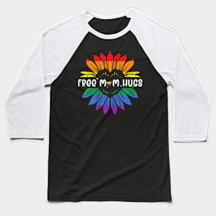 Gay Pride Free Mom Hugs Flag Lgbtq Mama Baseball T-Shirt